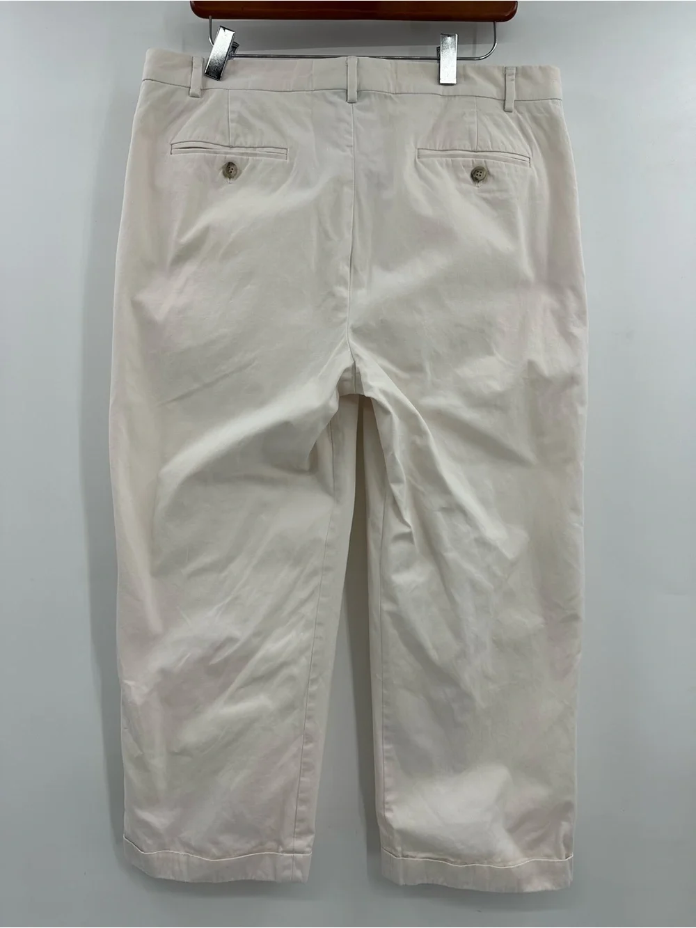 J. Crew Cream Pleated Chinos